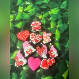 10 Valentine’s Day Heart Croc Charms Jibbit Shoe Charm